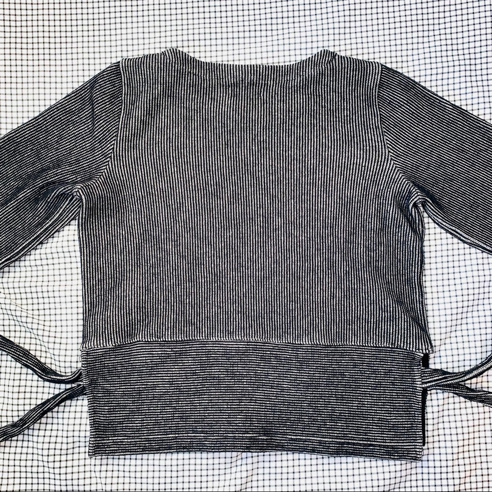 MADEWELL Contrast Stripe Side Tie Knit Sweater - Picture 4 of 12